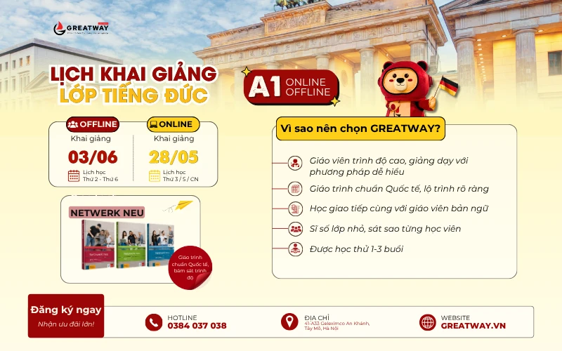 GREATWAY KHAI GIẢNG LỚP A1 TIẾNG ĐỨC CHO NGƯỜI MỚI BẮT ĐẦU