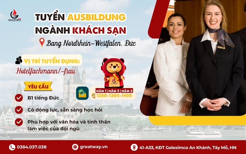 [GREATWAY] ĐƠN HÀNG DU HỌC NGÀNH KHÁCH SẠN NĂM 2027 TẠI CHLB ĐỨC
